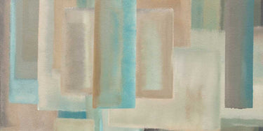 Aqua abstract canvas art print by Corrado Italo, featuring vibrant blue and white brushstrokes, displayed on a wall.