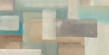 Azure abstract canvas art print by Corrado Italo, featuring vibrant blue and white brushstrokes on textured canvas.