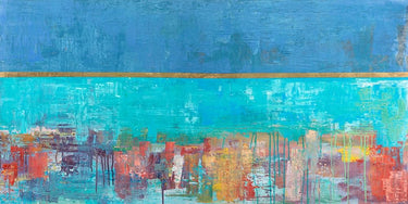 Abstract canvas art print by Corrado Italo featuring vibrant, modern design, ideal for contemporary home decor.