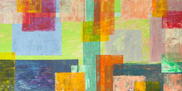 Abstract Kaleidos II canvas art print by Corrado Italo, vibrant colorful geometric design for home decor.