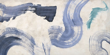 Abstract ocean-themed canvas art print by Ikeda Haru, featuring vibrant colors and dynamic waves, in a Feeling at Home artwork.