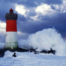 Art Print on canvas Phare des Pierres-noires lors d’une tempete by Guichard Jean Landscape Post-Impressionism artwork