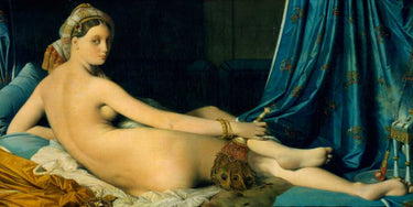 Traditional canvas art print of Jean-Auguste-Dominique Ingres' Grande Odalisque by Feeling at Home, showcasing classical artwork.