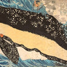 Miyamoto Musashi attacking a giant whale in a traditional Japanese ukiyo-e style canvas art print by Kuniyoshi Utagawa.
