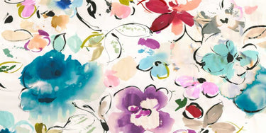 Feeling at Home Floral Galore art print by Parr Kelly featuring vibrant floral canvas artwork with colorful botanical designs.