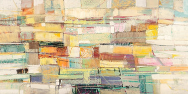 Abstract canvas art print featuring vibrant kaleidoscope patterns by Lucas, titled Feeling at Home.