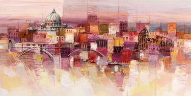 Abstract canvas art print titled Sognando Roma by Florio Luigi featuring vibrant, artistic imagery for home decor.