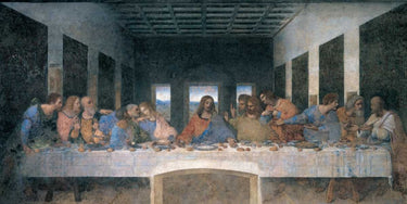Traditional canvas art print of Leonardo da Vinci's The Last Supper by Feeling at Home, showcasing detailed religious artwork.