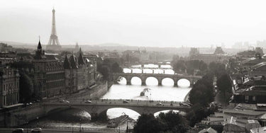 Art Print on canvas Bridges over the Seine river, Paris by Setboun Michel Photography Other artwork