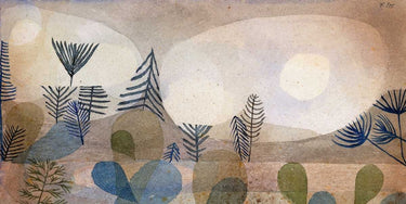 Oceanic landscape abstract canvas art print by Klee Paul, featuring calming blue and green tones, ideal for wall decor.