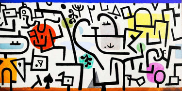 Abstract canvas art print by Klee Paul featuring rich Harbour detail, part of Feeling at Home collection.