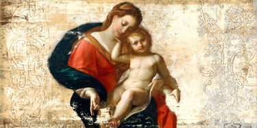 Religious canvas art print of Madonna and Child after Procaccini by Feeling at Home, featuring detailed religious imagery.