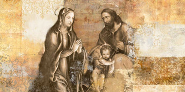 Religion canvas art print of Nativity scene by G. Antonio Bazzi, featuring detailed religious imagery, by Feeling at Home.