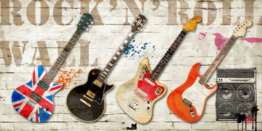 Art Print on canvas Rock n Roll Wall by Hill Steven Music Post-Impressionism artwork