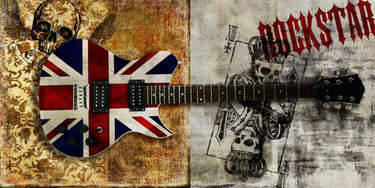 Art Print on canvas Rockstar by Hill Steven Music Baroque artwork