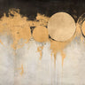 Abstract moon phase canvas art print by Feeling at Home, featuring celestial design and muted colors on textured canvas.