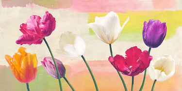 Florilegium floral canvas art print by Rizzardi Teo, featuring vibrant botanical illustrations for home decor.
