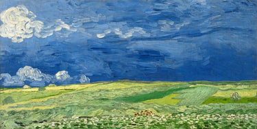 Art Print on canvas Wheatfield under thunderclouds by Van Gogh Vincent Landscape Impressionism artwork