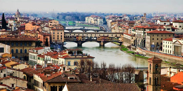 Ponte Vecchio Florence canvas art print by Ratsenskiy Vadim, featuring a scenic view of the historic bridge and cityscape.