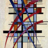 Abstract canvas art print by Kandinsky Wassily featuring colorful, dynamic shapes, created by Feeling at Home.