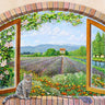 Art Print on canvas Finestra in provenza by Del Missier Andrea Landscape Renaissance artwork