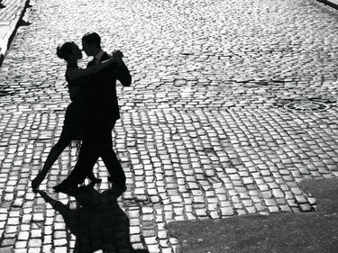 Art Print on canvas Dancers performing the Tango by Anonymous Photography Modernism artwork