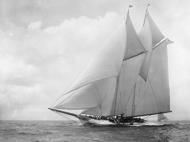 Feeling at Home art print of Yacht America 1891 photograph on canvas, showcasing a historic sailing vessel with detailed maritime imagery.