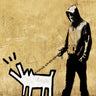 Children's art canvas print of Banksy graffiti on Bermondsey street in London, by Feeling at Home, titled Grange Road - Bermondsey.