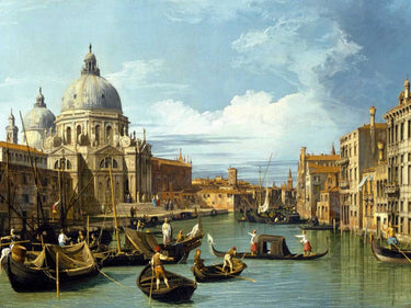 Art Print on canvas The Entrance to the Grand Canal Venice by Canaletto Landscape Post-Impressionism artwork