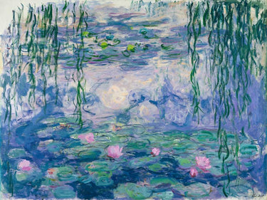 Waterlilies landscape art print by Monet, featuring vibrant water lilies on canvas, from Feeling at Home.
