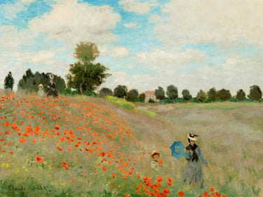 Art Print on canvas Coquelicots by Monet Claude Landscape Impressionism artwork