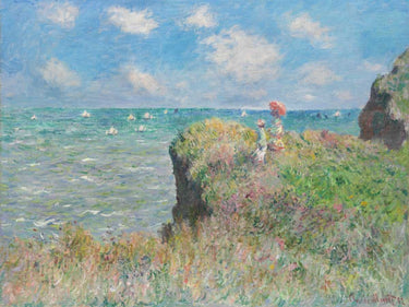 Art Print on canvas Cliff Walk at Pourville by Monet Claude Landscape Post-Impressionism artwork