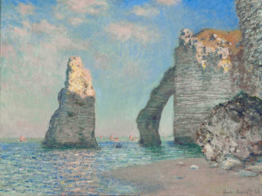 Art Print on canvas The Cliffs at Etretat by Monet Claude Landscape Post-Impressionism artwork