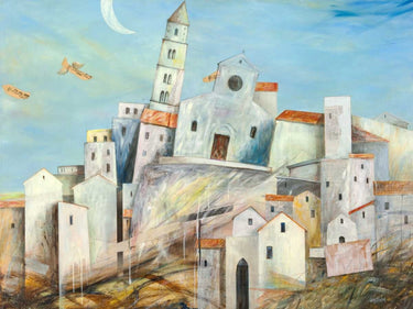 Landscape canvas art print titled "Lasciami sognare" by Larotonda Donato, featuring a serene, dreamy landscape scene.