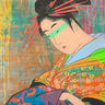 Contemporary canvas art print titled "Hommage to Kitagawa" by Chestier Eric, featuring vibrant, abstract design from Feeling at Home.