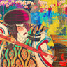 Contemporary canvas art print titled "Hommage to Hashimoto" by Chestier Eric, featuring abstract design in muted tones.