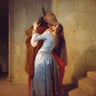 Feeling at home The Kiss traditional canvas art print by Hayez Francesco, showcasing romantic classical painting on canvas.