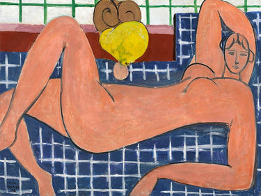 Large reclining nude figurative canvas art print by Matisse Henri, showcasing vibrant, expressive modern artwork.