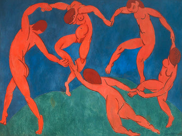 Feeling at Home La Danse figurative canvas art print by Matisse Henri, featuring vibrant dance figures on textured canvas background.