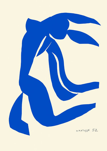 Feeling at Home Nu Bleu VII collage canvas art print by Matisse Henri, featuring vibrant abstract shapes on a textured canvas.