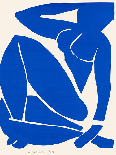 Art Print on canvas Nu Bleu III, 1952 by Matisse Henri Museum Renaissance artwork