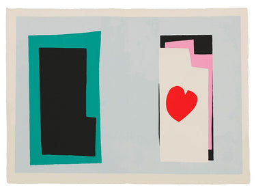 Abstract canvas art print "Le coeur" by Henri Matisse, jazz-inspired design, created by Feeling at Home.