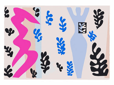 Abstract canvas art print "Jazz 15" by Matisse Henri featuring a knife launcher design, displayed on a wall.