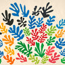 Abstract canvas art print by Matisse Henri titled La gerbe 1953, featuring bold shapes and vibrant colors, by Feeling at Home.
