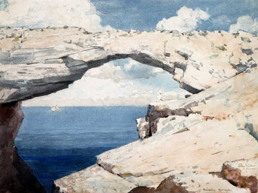 Feeling at Home landscape canvas art print of Glass Windows Bahamas by Homer Winslow, featuring a scenic coastal view.
