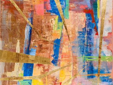 Abstract Andalusia canvas art print by Corrado Italo, featuring vibrant colors and flowing patterns, perfect for modern home decor.