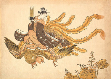 Disguised Immortal Animals canvas art print by Suzuki Harunobu featuring traditional Japanese-style animal illustrations.