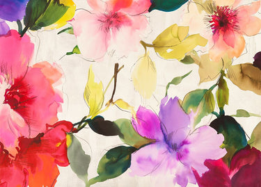Harmonic Morning floral canvas art print by Parr Kelly, featuring vibrant morning flowers in a natural, artistic style.