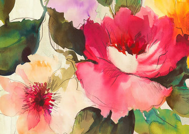 Feeling at Home Duet Floral Canvas art print by Parr Kelly, vibrant floral artwork on high-quality canvas.