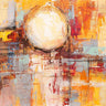 Abstract sunset canvas art print by Lucas, featuring vibrant colors and textured design, from Feeling at Home.